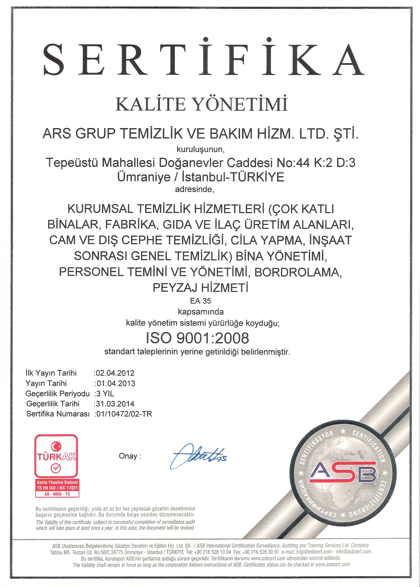 Hijyen Sertifikası 2